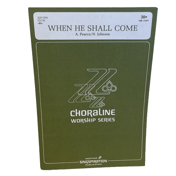 When He Shall Come SATB Piano Sheet Music 1971 Singspiration ZJP7294 Gospel - Picture 1 of 7